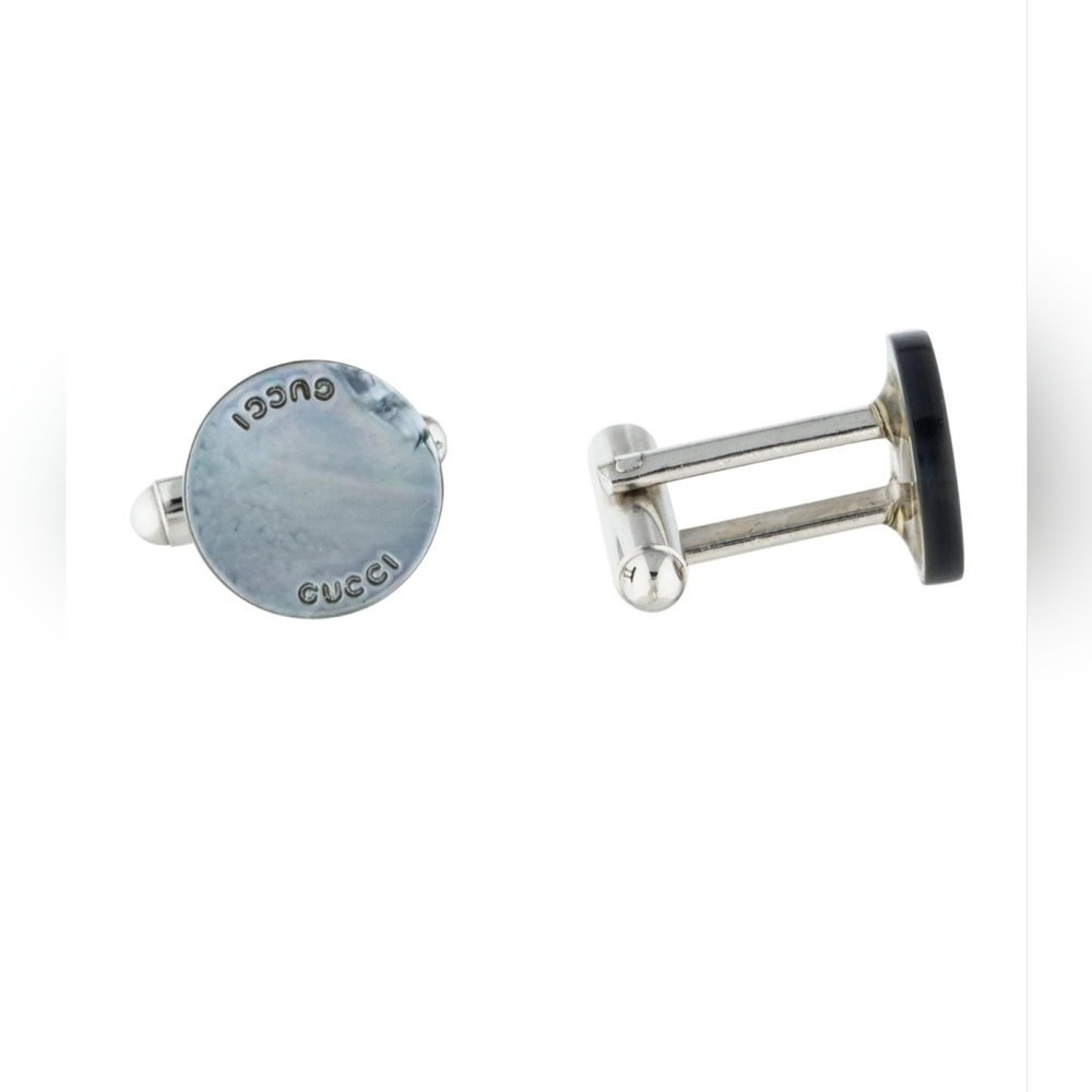 Authentic Gucci Cufflinks - Black Mother of Pearl